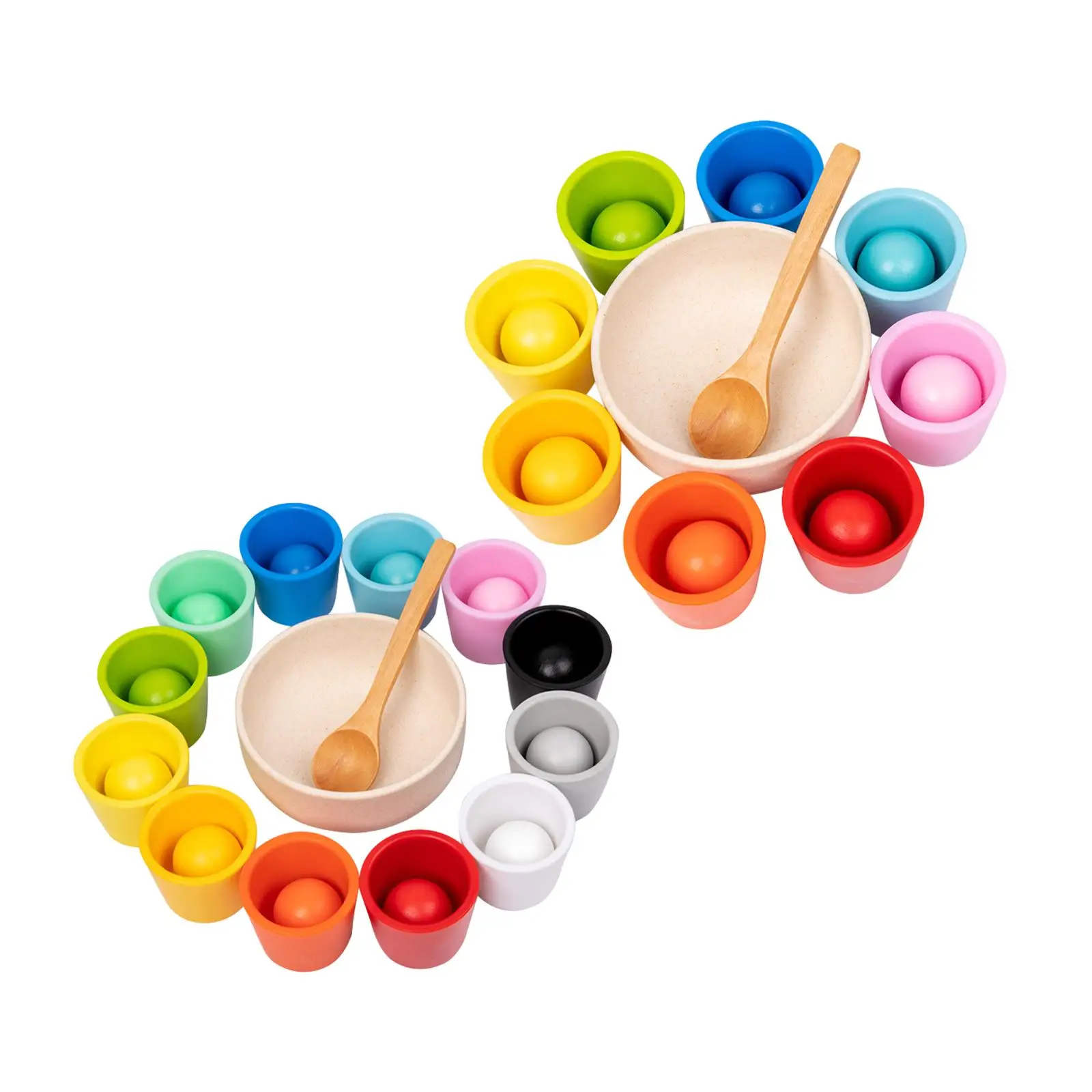 Balls in Cups Montessori Toy Kids Preschool Sensory Toys with Cups and Balls