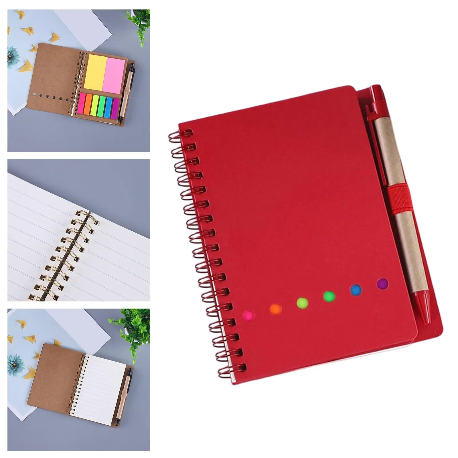 

2-4pack Travel Writing Notebook Diary Book Portable with Sticker for Diary Gifts