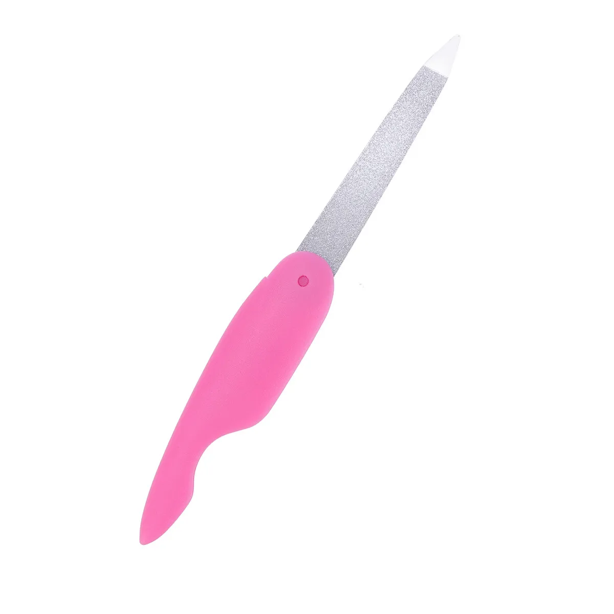 3개입 프리미엄 스테인리스 스틸 ABS 네일 파일, 부드럽고 윤기나는 손톱을 위한 접이식 디자인, 매니큐어 페디큐어 그루밍 네일 버퍼 키트