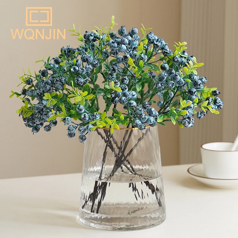 Artificial Flower Fruit Berries Fake Plants Decoration Christmas Berries Foam Flowers Wedding Home Table Decorative artificial plants artificial flowers artificial fruits and vegetables artificial holly berries