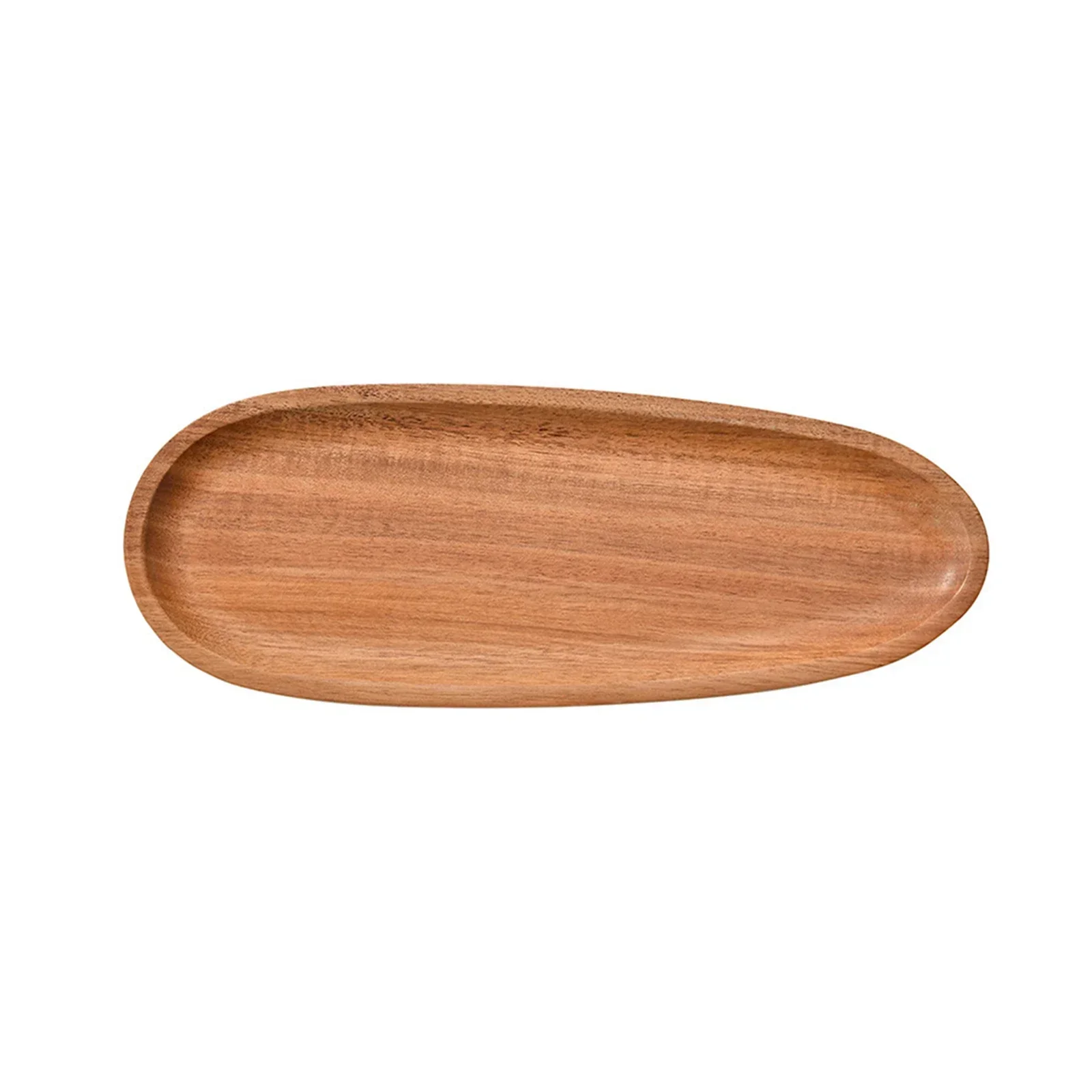 Whole Wood Lovesickness Wood Irregular Oval Solid Pan Plate Fruit Dishes Saucer Tea Tray Dessert Dinner Plate Tableware Set