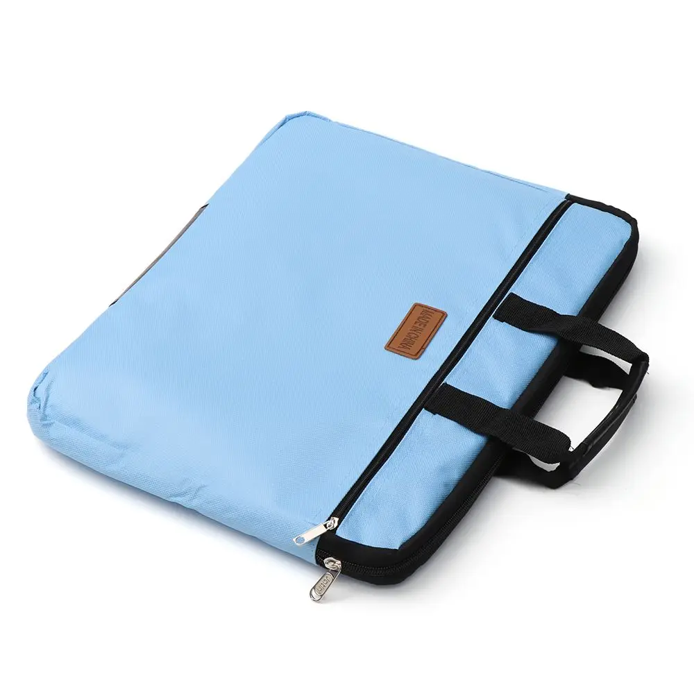 Durable Large Capacity Files Bag Double Layers A4 Document Bag File Folder Holder With Handle Canvas Business Documents Handbag