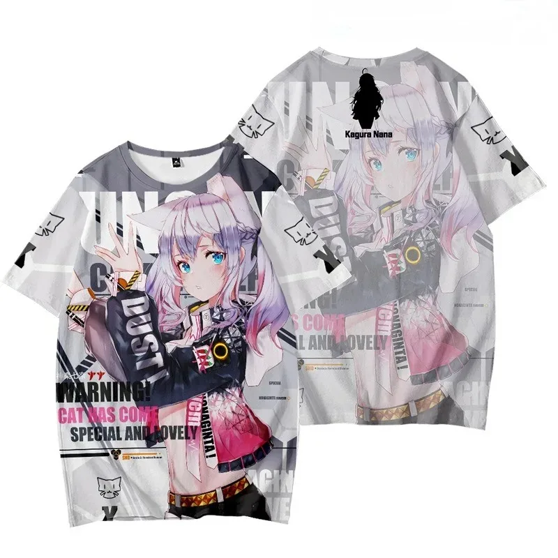 Japan Anime Kagura Nana 3D T Shirt Women Men Summer Fashion Short Sleeve Funny Tshirt Graphic Tees Streetwear Cosplay Costume