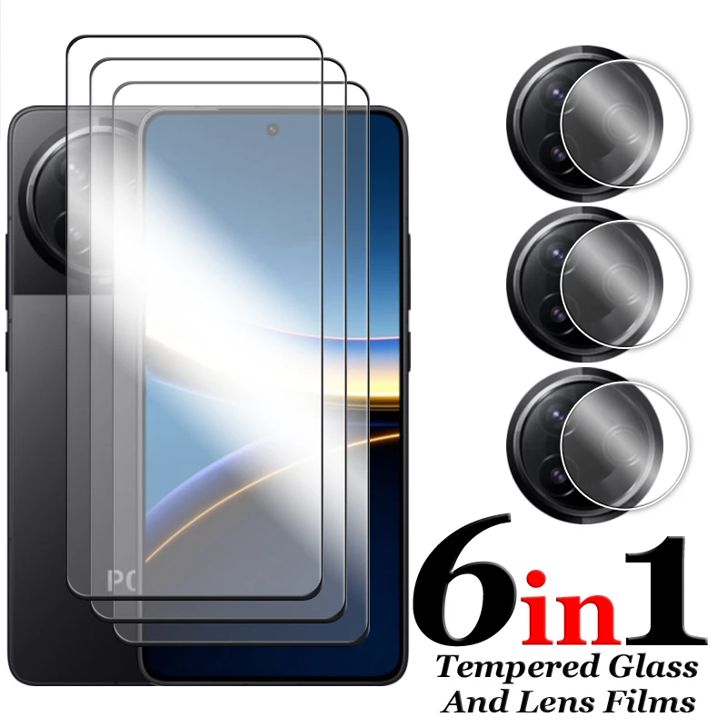Für POCO F7 Ultra Glas Für Poco F7 Pro Gehärtetem Glas 2,5 D Volle Abdeckung Kleber HD Screen Protector Für Poco F7 Pro Ultra Objektiv Film