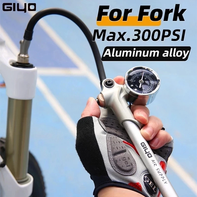 GIYOGS02DPTHighpressurePumpFoldableBikeAirShockPumpMTBMini