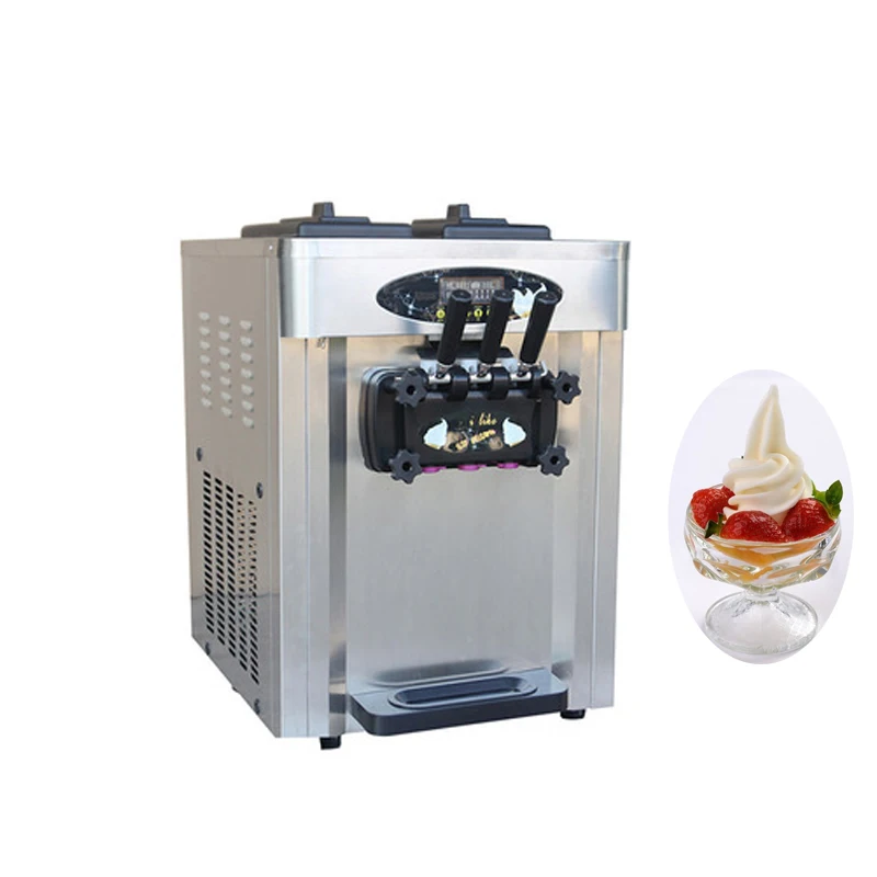 

High Quality Three Flavors Soft Ice Cream Machine, Commercial Stainless Steel Frozen Yogurt Machine, Sundae Machine
