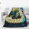 Monster Hunter World Iceborne Zinogre Kanji Blanket Fleece Super Soft Sofa Throw Blankets For Home Travel Throws Bedspread Quilt 6
