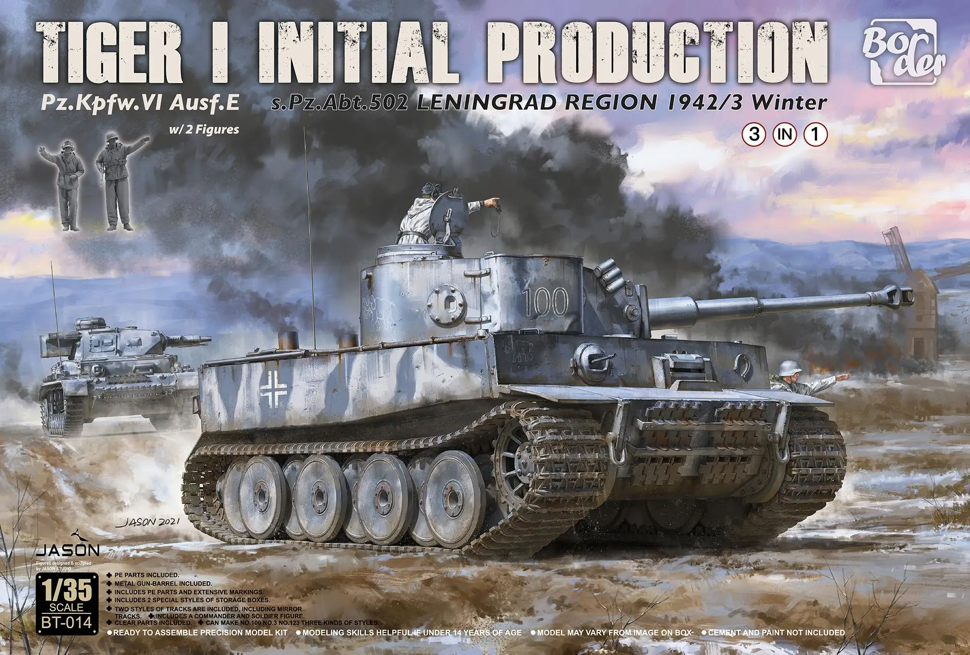 

Border BT014 Tiger I Initial Production s.Pz.Abt.502 Leningrad Region 1942/43 BT-014