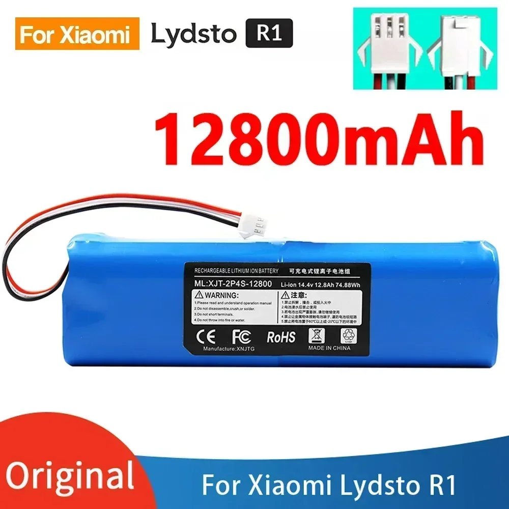 

2022 Upgrade for XiaoMi Lydsto R1 Rechargeable Li-ion Battery Robot Vacuum Cleaner R1 Battery Pack with Capacity 12800mAh