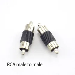 Video RCA Female to Female Coupler and Audio Adapter Pack - 2pcs (RCA male to male)