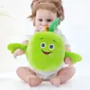 Basket of fruit simulation fruit plush toys apple banana raspberry idyllic style ornaments soft pillow, event party dolls 5