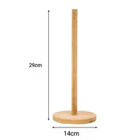 Kitchen Wooden Roll Paper Towel Holder Bathroom Tissue Vertical Stand Disposable Paper Pot Kitchen Toilet Storage Accessories 2