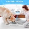 2L Spill Proof  Pet Dog Cat Water Bowl Reduce Refill, Anti Splash No Mess Dispenser Dripless Slow Drinking Water Bowl 3