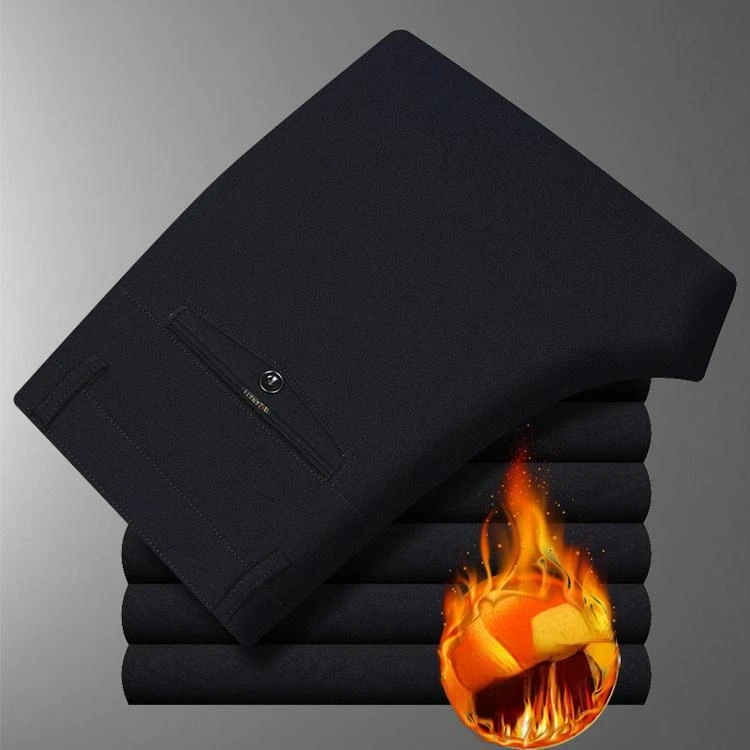 

Dress Trousers for Men Elastic Premium Business Pants No-Iron Straight-Fit Men Suit Pants Fashion Dress Pants Formal Q25
