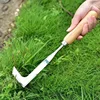 Stainless Steel Crevice Weeding Tool L-Shaped Multi-Purpose Garden Hand Tool Metal Handle Yard Patio Driveway Weed Removal 5
