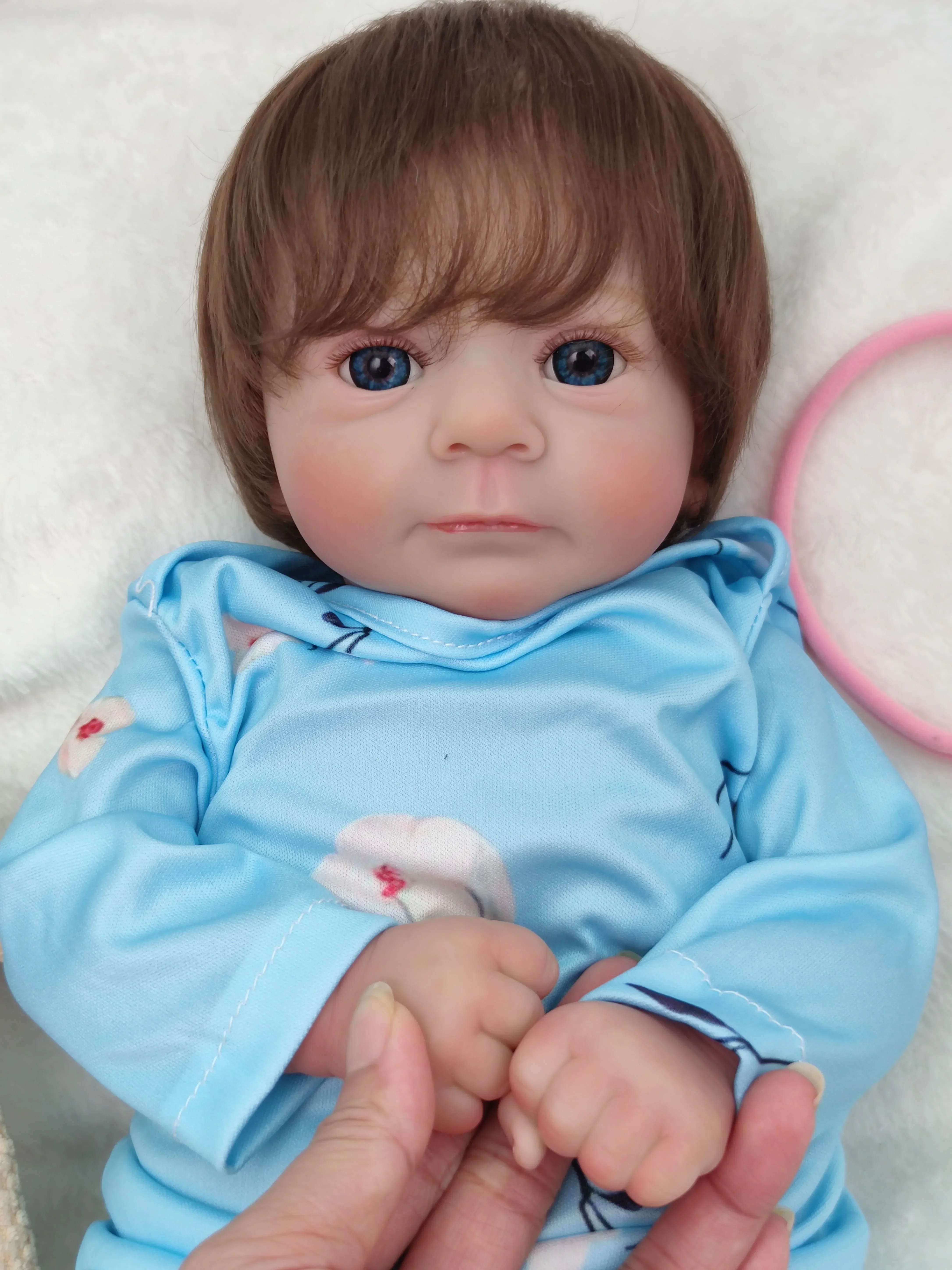 アナノ20インチ生まれ変わった双子の男の子と女の子生まれたばかりのベビーサイズ全身シリコンビニール生まれ変わった赤ちゃん人形リアリスティック Anano リボーンドール シリコン フルボディ 女の子 新生児 男の子