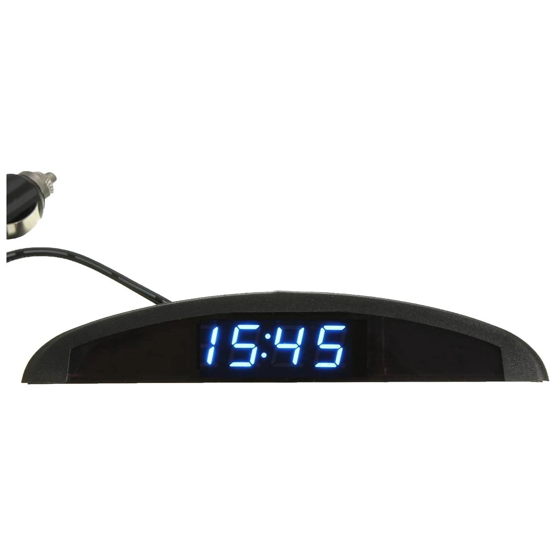 

3-in-1 Car 12V Digital LED Voltmeter Voltage Temperature Watch Thermometer, Blue