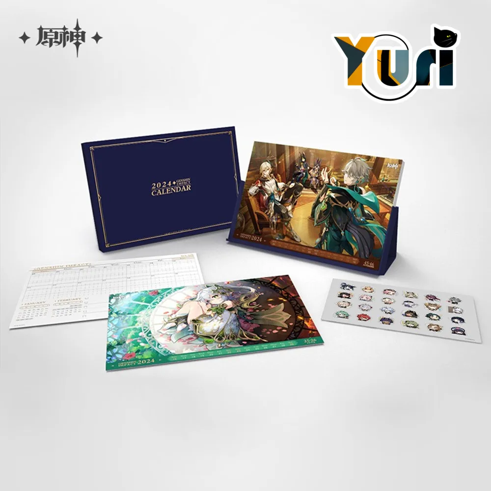 

Yuri Game Genshin Impact Official Оригинальный настольный календарь 2024 реквизит для косплея C YS