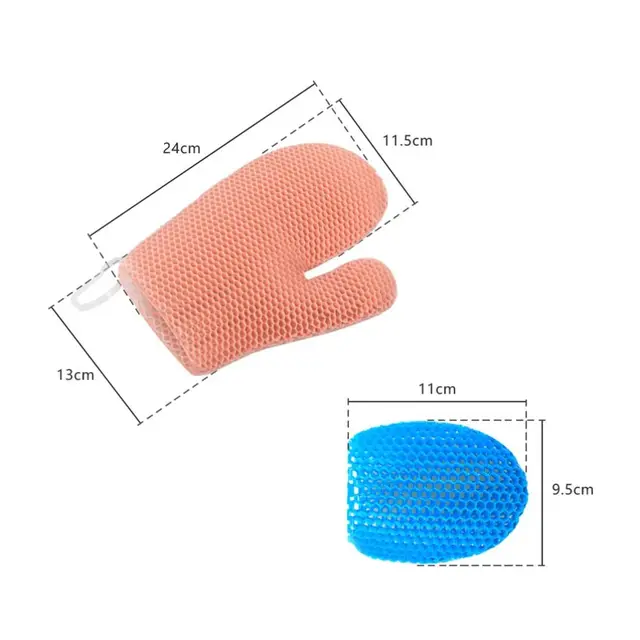 Guante exfoliante de silicona TPU panal: Secado Rápido y Antibacterial | Emoape