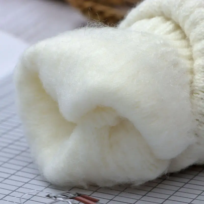 Winter Knitted Kids Gloves Thickened Anti-slip Warm Full Finger Gloves Thermal Anti-Cold Touchscreen Outdoor Sport Gloves