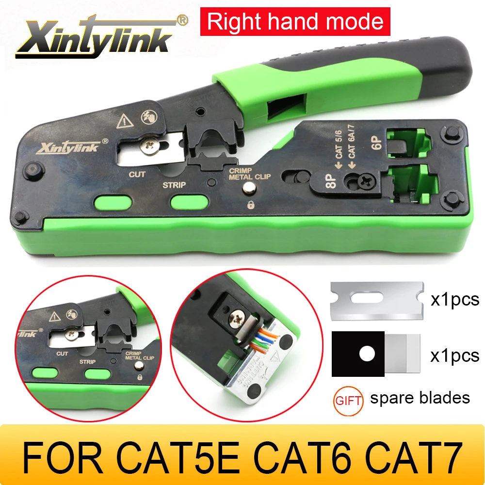 2023 New CAT5 CAT6 CAT6A CAT7 CAT8 Crimping Pliers multitool rj45 crimper network tool stripper cutter ethernet cable clamp lan 2