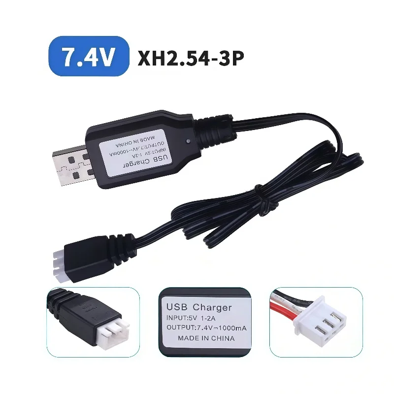 7,4 V Lithium-Batterie USB-Ladekabel Soft Bullet Gun Fernbedienung Auto Spielzeug Fernbedienung Flugzeug Ladegerät Universal