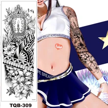 

Full Arm Temporary Tattoo Sticker Man Woman Girls Body Leg Fake Tatoo Flowers Art Serpenti Cheap Stuff Waterproof Drop Shipping