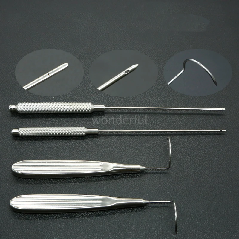 Facelift Face Guide Needle With Hole Stainless Steel Puncture Face Stripper Thread Carving Large V Buried Wire Conductor