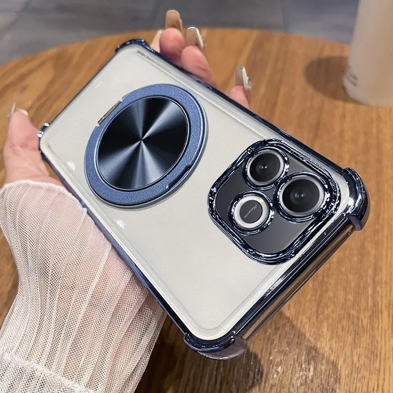 Magnetic Rotating Stand Matte Skin-Friendly TPU Case - Ultra-Thin Shockproof Cover