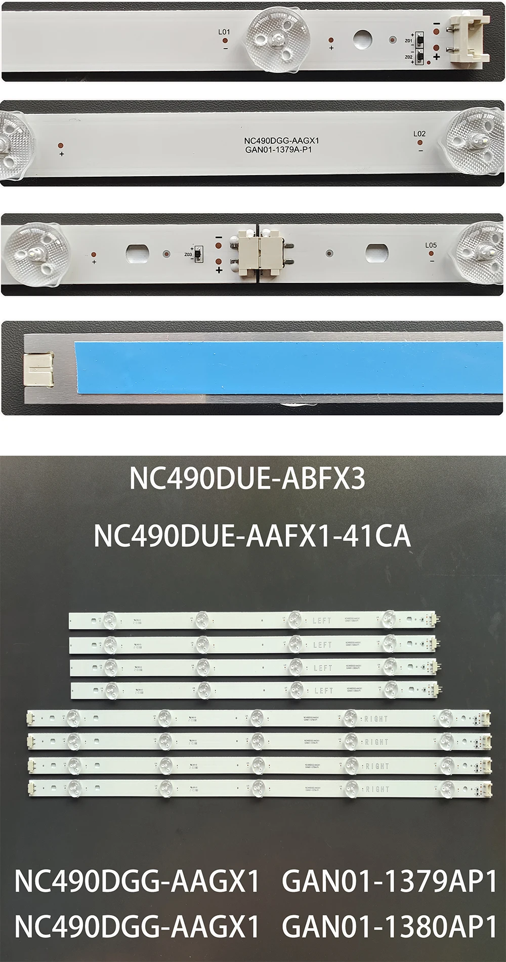 49LJ5550 NC490DUE-AAFX1-41CA, NC490DUE-ABFX3, 64 pcs