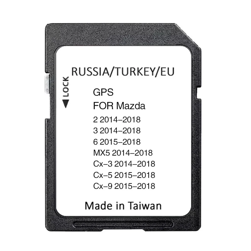 For Mazda 2 Mazde 6 From 2014 TO 2018 Sat Naving 16GB Navigation GPS Car Accessories Cover Europe Russia Spain Poland France UK