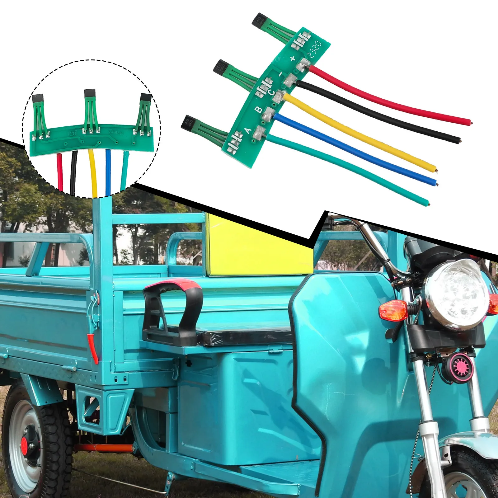 Electric Bike Ebike Hall Sensor With Cable 120° 413F PCB Motor Hall Sensor With Board Cable E-Bike Hall Element Parts