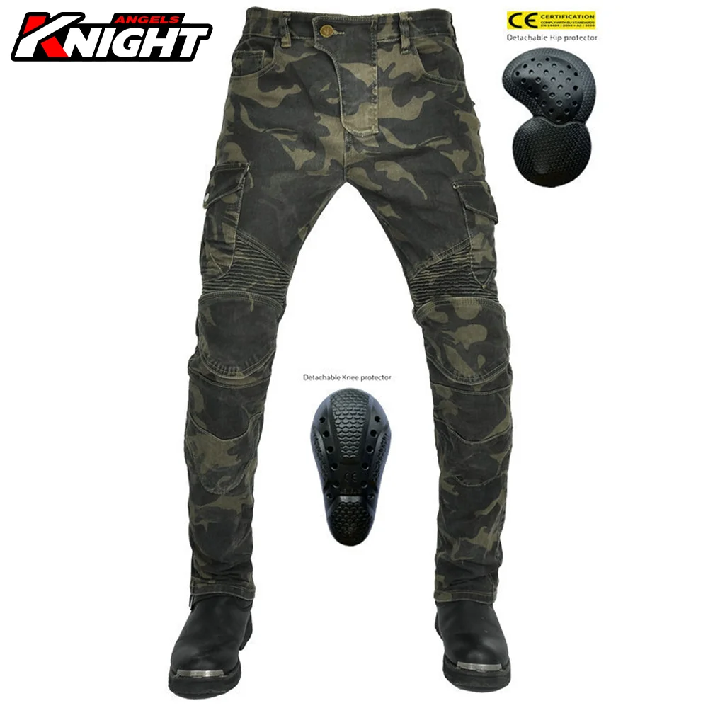 Pantaloni Da Moto Protezione Moto Resistente Allo Strappo Pantaloni Da Motocross Mimetici Jeans Da Moto Tuta Da Uomo Rodilleras Moto Jeans