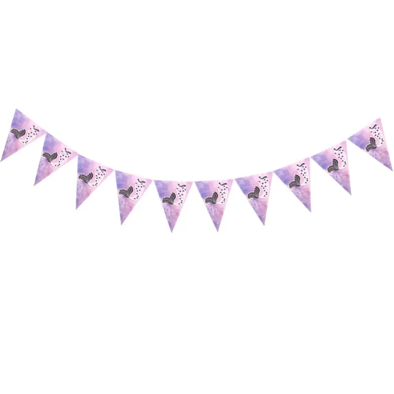 Mermaid Party Supplies Set - Disposable Plates Cups Napkins for Girls Birthday  Baby Shower