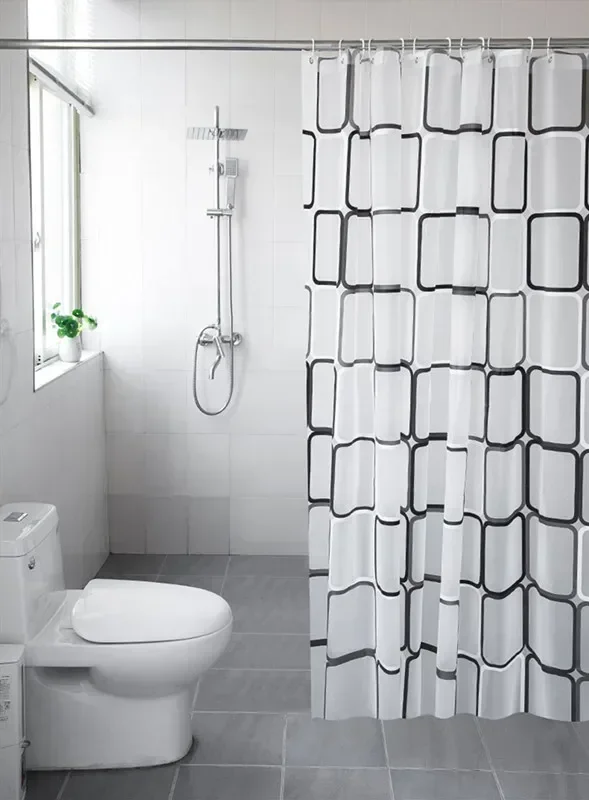 Bathroom Shower Curtains Waterproof Geometric Plaid Pattern Farmhouse Home Decoration for shower curtains