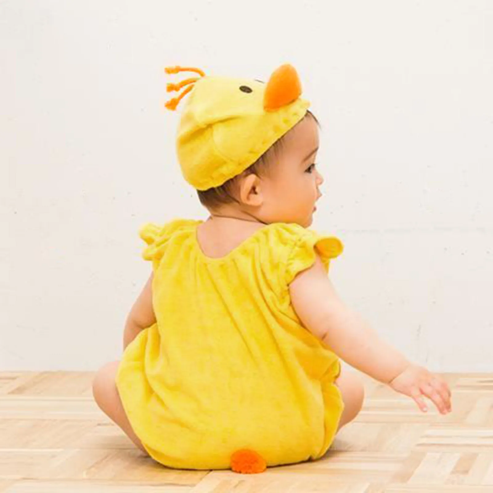 Party Dress Infant Boys Girls Cartoon Duck Cosplay Romper Bodysuit With Hat Newborn Photo Shoot Fall 18 Month Girl Clothes