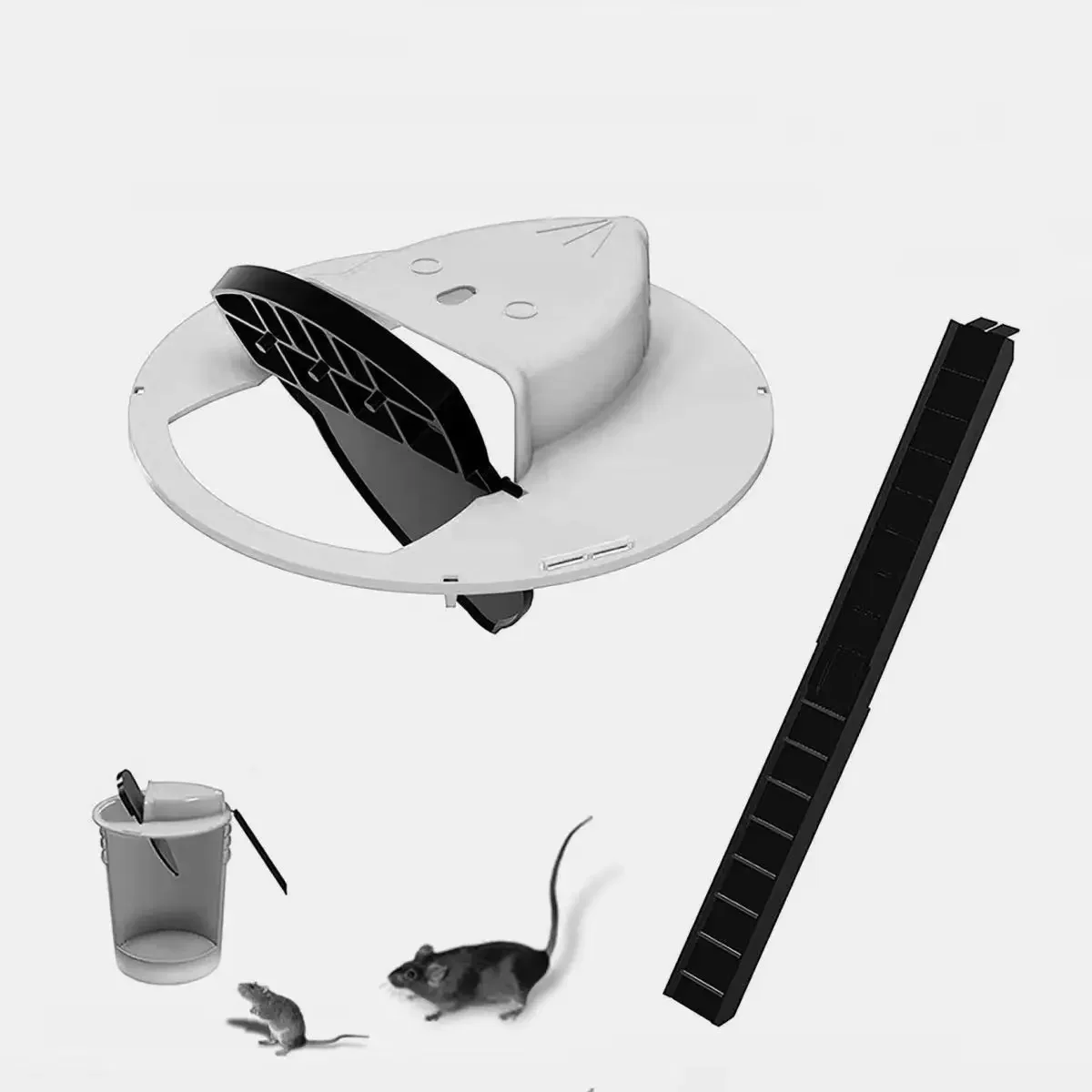 2x Mice Trap Reusable Smart Flip and Slide Bucket Lid Mouse Rat trap Auto  Reset 