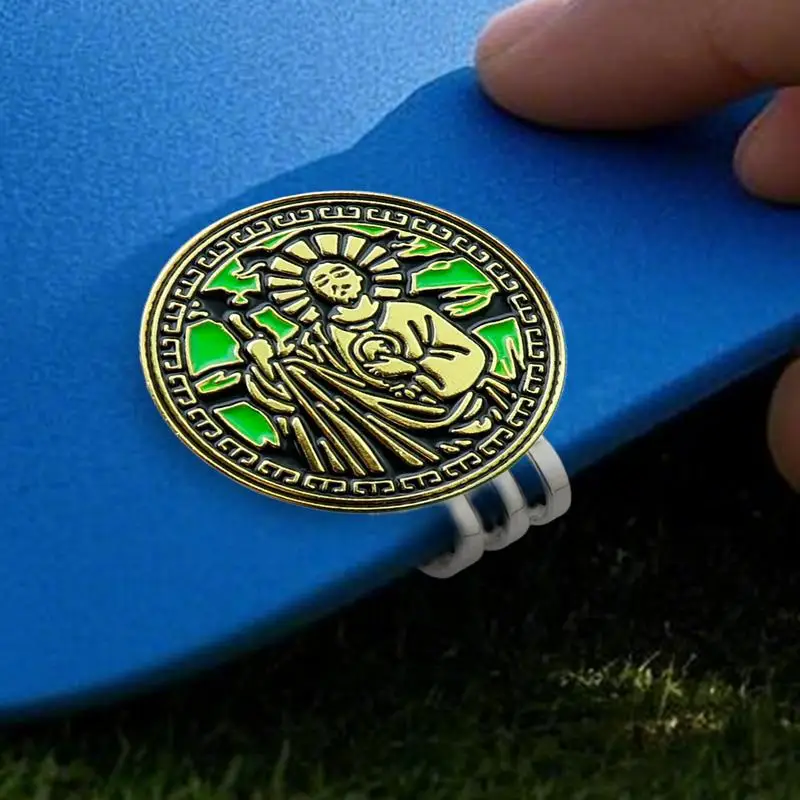 Golfer Ball Marker Funny Saint Jew Jesus Creative Golfer Ball Marker Hat Clip Magnetic Plated Alloy Trendy Decorative Caps