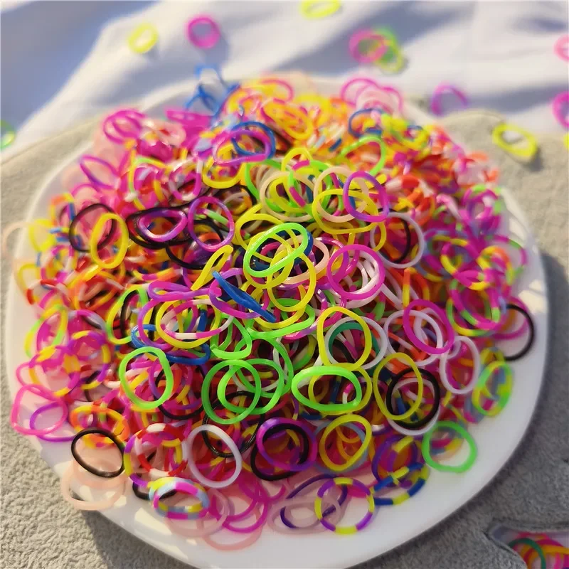 200pcs/bag Colorful Small High Elastic Pet Hair Bands Dog Cat Elastic Rubber Band Ponytail Holder Hair Accessories Hair Ties 10 100pcs black basic hair bands women girls simple high elastic rubber ropes scrunchies headband ties ponytail holders 2 5cm