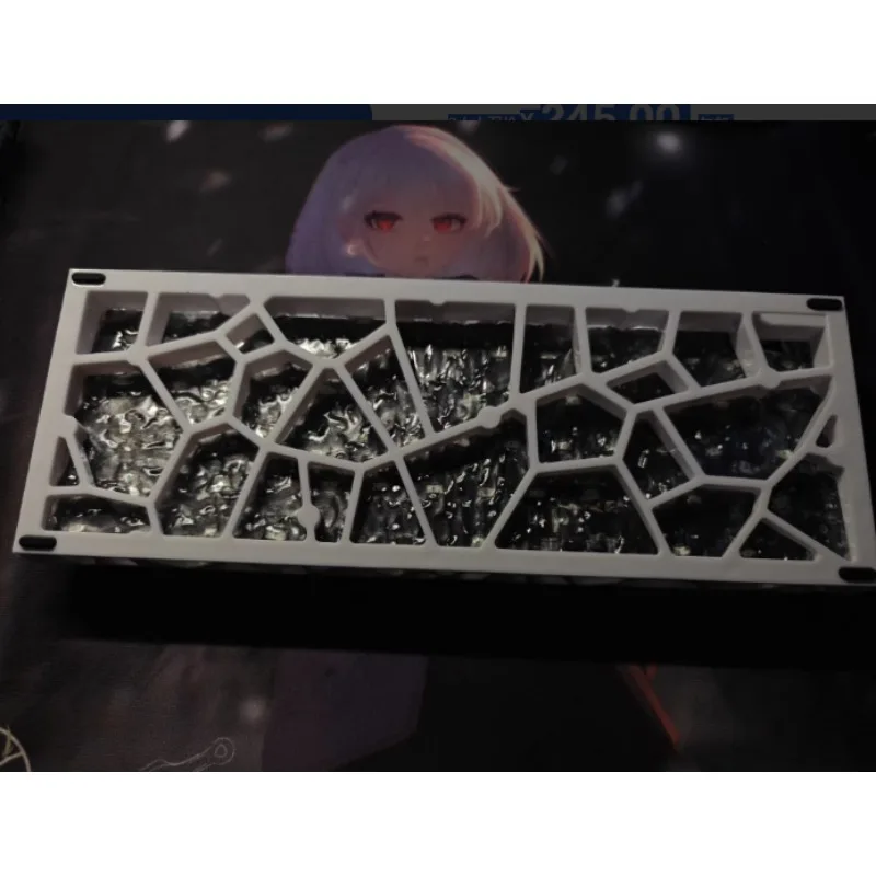 새로운 완전 개조 MAD60HE 할로우 아웃 홀리키보드 마그네틱 축 DIY 커스텀 키보드, 무료 유니폼 라이트 플레이트 포함