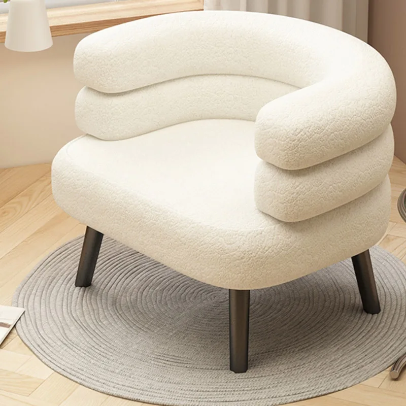 

Velvet Chairs Arm Rest White Small Makeup Upholstery Hair Stylist Hairdressing Salon Chair Portable Sillones Lounge Furniture