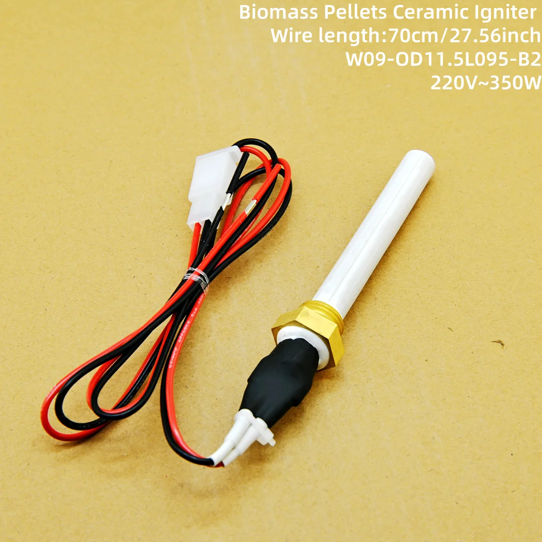 220V 350W pellet stove Igniter BBQ ceramic ignition rod for fast ignition, safety and energy-saving G3/8 screw