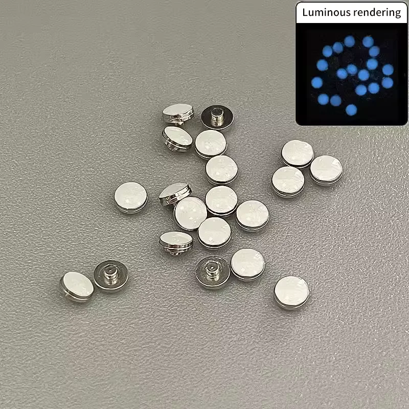 Submariner Beads Blue Green 2pcs Luminous Pip Watch Bezel Insert 12 O&rsquo;Clock Luminous Pearl Dot Mod Parts Replacement Accessorie