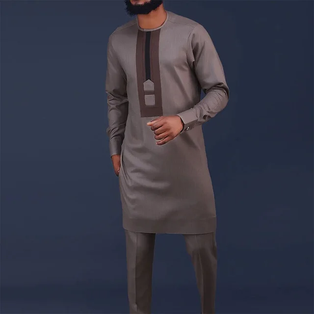 Tunde Long-sleeve 2 Piece Dashiki Outfit - Image 2