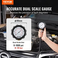VEVOR Diesel Engine Compression Tester 18 pcs Cylinder Pressure Test Tool Kit Diesel Injector Tester Check Cylinders For Trucks 2