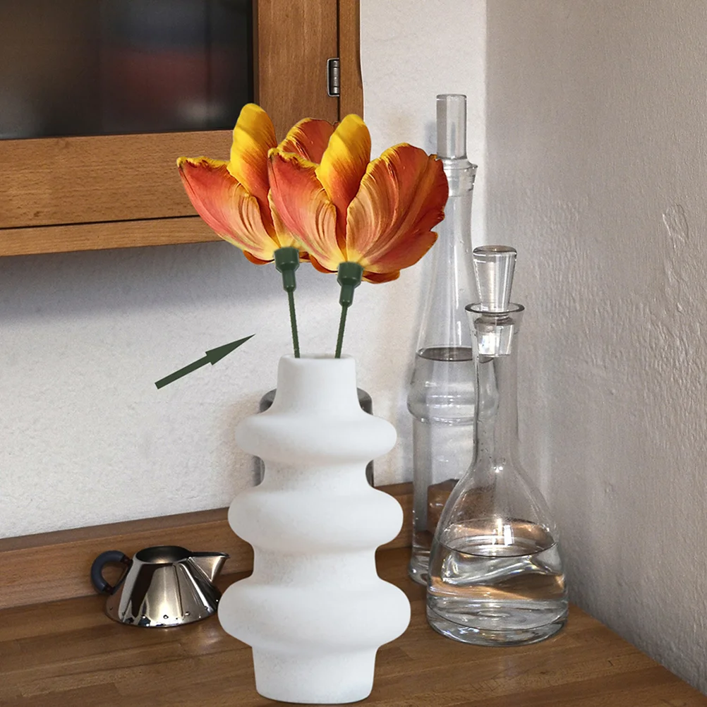 

15 Pcs Faux Plants Indoor Flower Stems Fake Holders DIY Single Arrangements Supplies Pvc Florist Floral Poles
