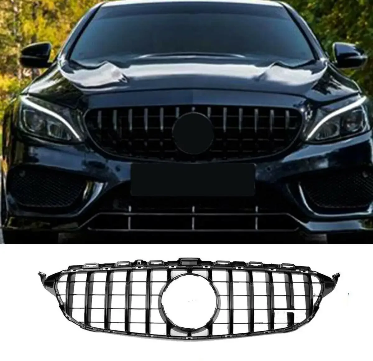 

AMG GT GTR Style Car Grille Grill For Mercedes W205 C205 C Class 2015-2018