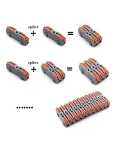  Wire Connector 222-412 2 Pin Splicing Terminal Blocks Led Strip Lighting Electric Quick Connectors Mini Conductor Rail Conector 