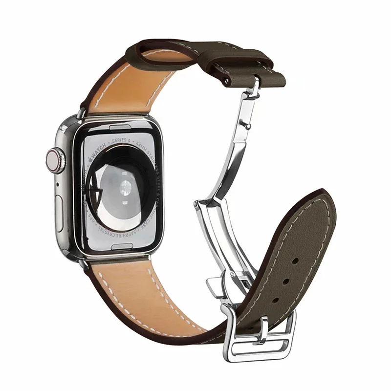 Premium Genuine Leather Watch Strap - Elegant Wristband