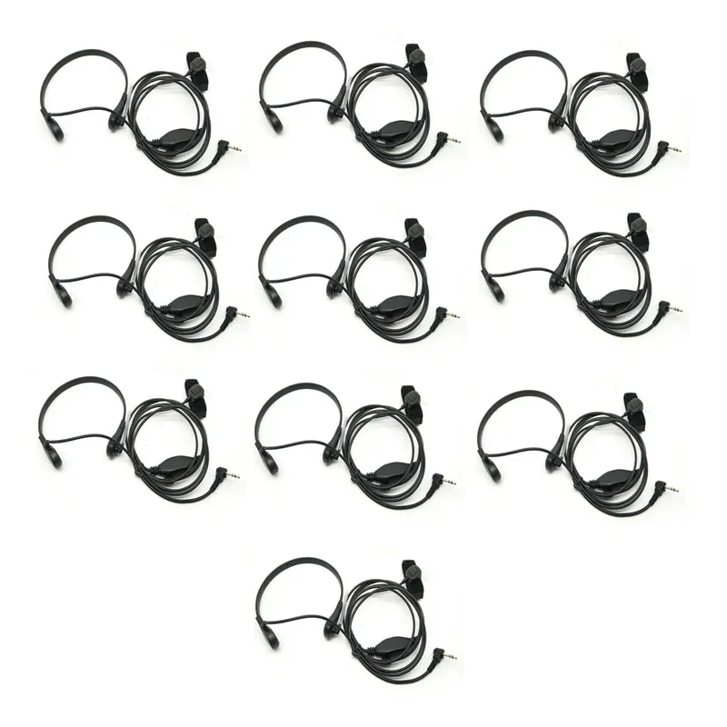 Lot 10pcs 1 PIN 2.5MM Throat Air Tube PTT Mic Earphone Headset for Motorola TLKR T80 T5 T7 T5410 T5428 FR50 XTR446 CB Radio lot 10pcs 2 pin throat controlled earphone air tube headset finger ptt mic for motorola cp200 ct450 gp68 hyt tc 500 puxing radio